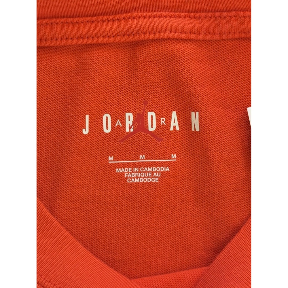 Jordan Flight Heavyweight Long Sleeve Crew T-Shirt Orange IF1829-673 Mens Medium - Picture 4 of 11